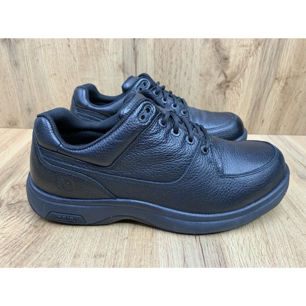 Dunham Men's Size 10 2E Waterproof Slip Resistant Leather Work Shoes Black 8000B